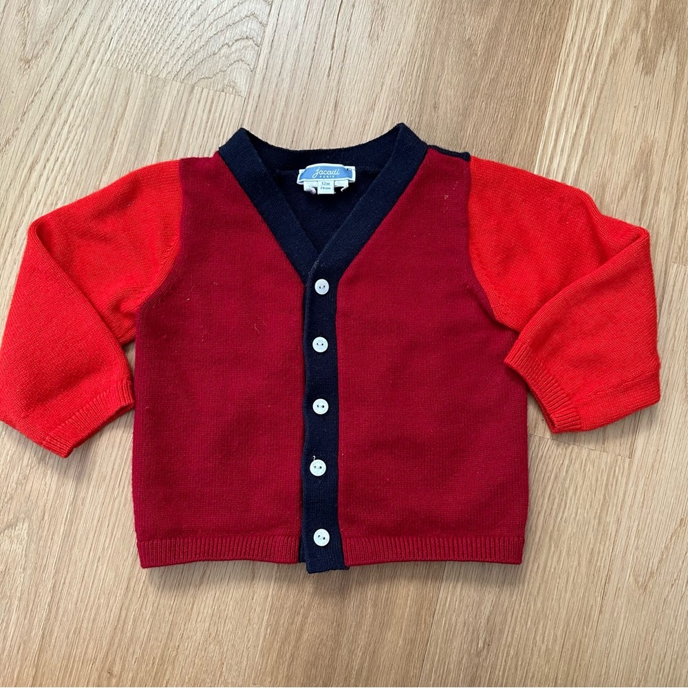 Jacadi color block cardigan